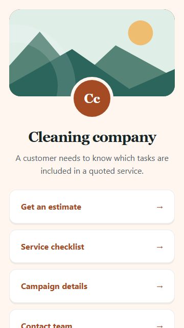 Cleaning company — Campaign spotlight page design