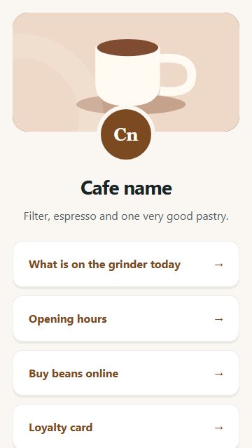 Coffee shop template