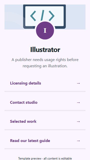 Illustrator — Resource directory page design
