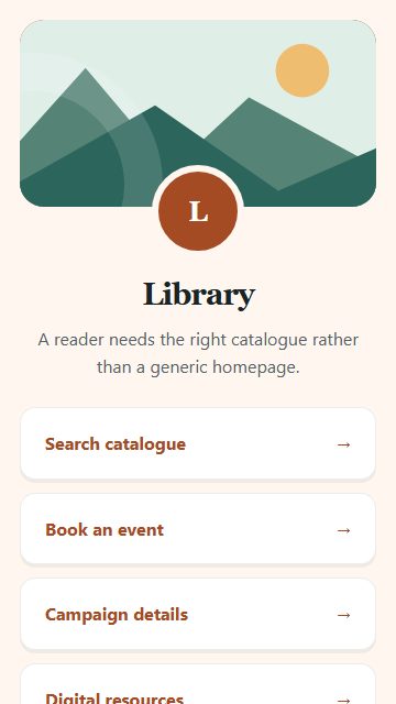 Library — Campaign spotlight page design
