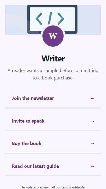 Writer — Resource directory page design